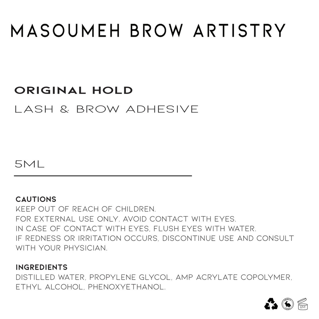 LASH & BROW ADHESIVE - Masoumeh Brow Artistry